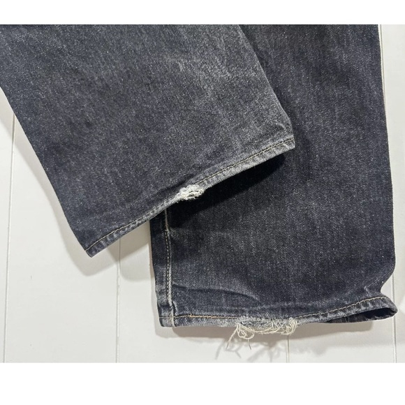 VTG Levis 501 Jeans Men’s 40x32 Black Regular Straight Leg Button Fly Dark Wash - Picture 6 of 10